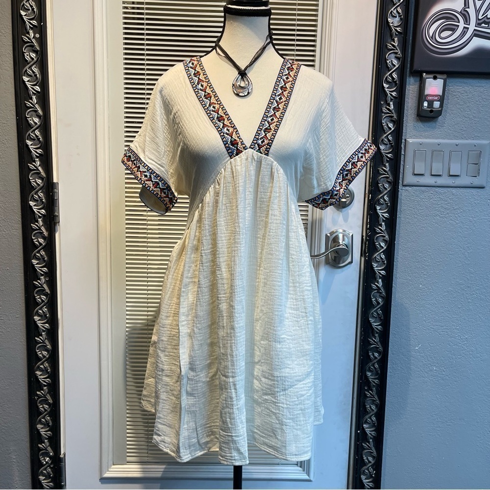 CUPSHE Plunge V Beach Cover Up Maternity DressMini Casual Summer Dresses Coverup